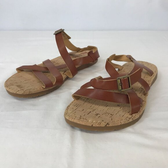 KORKS KORK EASE ~ WOMENS 6.5 ~ TAN STRAPPY SUMMER SANDAL - Picture 2 of 8